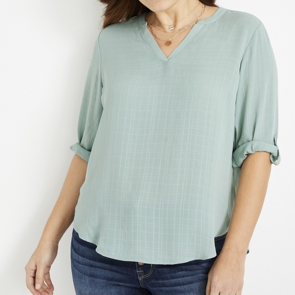 Maurices Plus Size Popover Blouse NWTs